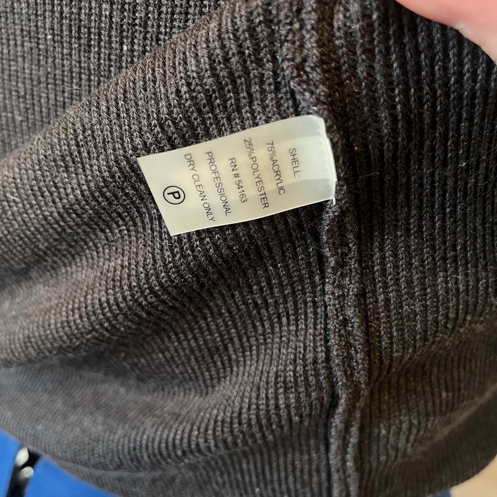 Calvin Klein Gray Short Sleeve Dress with Unique Collar - Picture 7 of 8